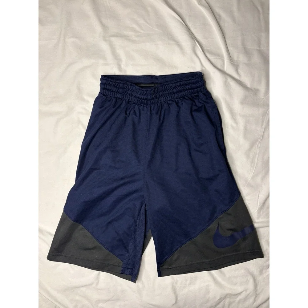 Nike Dri Fit Ole Miss Rebels Athletic Shorts Men's Size XL Blue & Gray Baggy